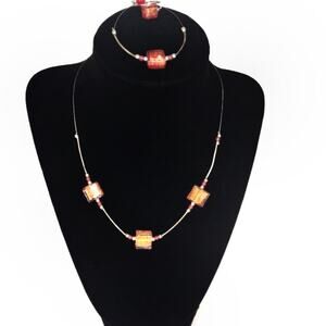 Silver Beaded Jewelry Set